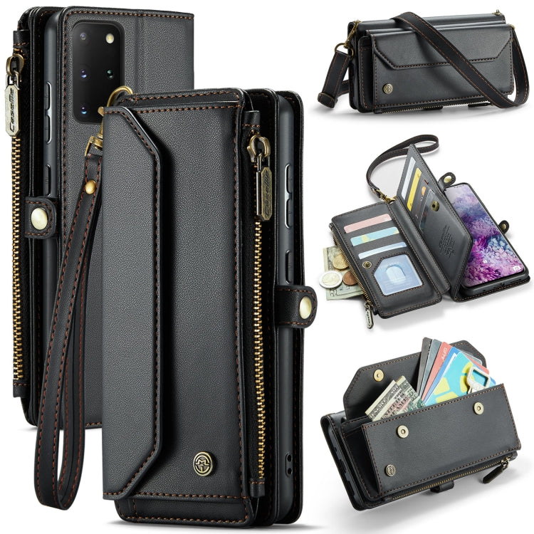 For Samsung Galaxy S20+ CaseMe C36 Card Slots Zipper Wallet RFID Anti-theft Leather Phone Case(Black) - free shipping - PMC Jewellery - Order now!