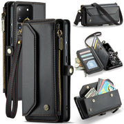 For Samsung Galaxy S20 Ultra CaseMe C36 Card Slots Zipper Wallet RFID Anti-theft Leather Phone Case(Black)