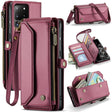 For Samsung Galaxy S20 Ultra CaseMe C36 Card Slots Zipper Wallet RFID Anti-theft Leather Phone Case(Wine Red) - free shipping - PMC Jewellery - Order now!