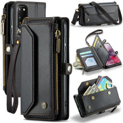 For Samsung Galaxy S20 CaseMe C36 Card Slots Zipper Wallet RFID Anti-theft Leather Phone Case(Black)