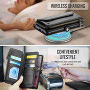 For Samsung Galaxy S20 CaseMe C36 Card Slots Zipper Wallet RFID Anti-theft Leather Phone Case(Black)