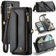 For Samsung Galaxy S24 Ultra 5G CaseMe C36 Card Slots Zipper Wallet RFID Anti-theft Leather Phone Case(Black) - free shipping - PMC Jewellery - Order now!