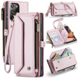 For Samsung Galaxy Note20 Ultra CaseMe C36 Card Slots Zipper Wallet RFID Anti-theft Leather Phone Case(Pink) - free shipping - PMC Jewellery - Order now!