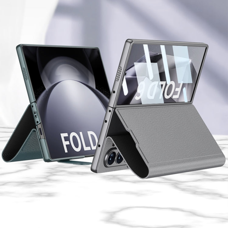 For Samsung Galaxy Z Fold6 GKK Integrated Flip Leather Phone Case(Black)