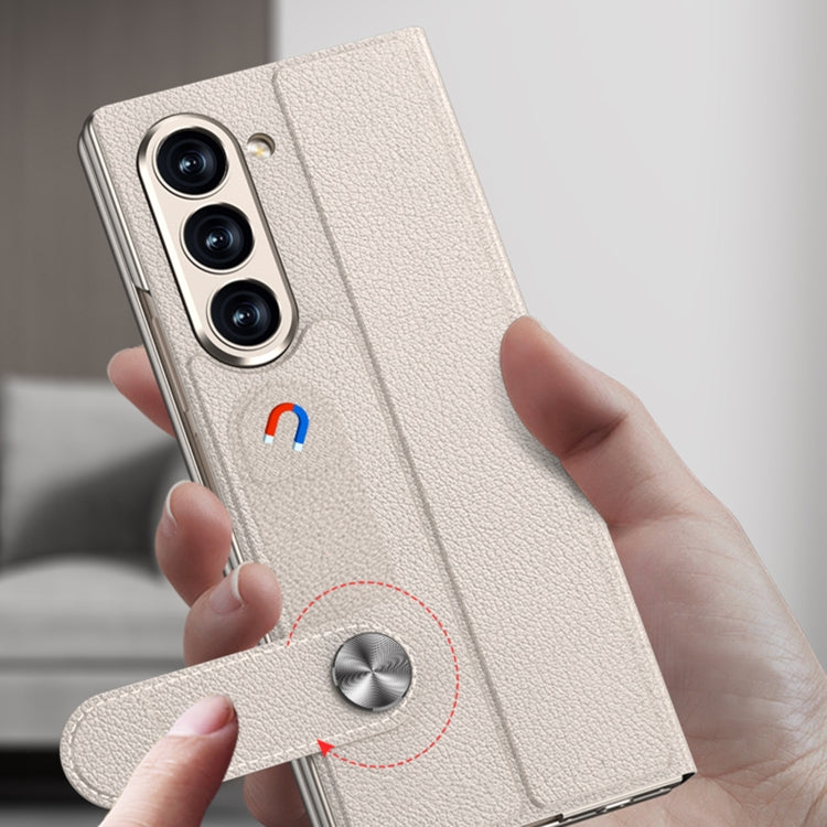 For Samsung Galaxy Z Fold6 GKK Integrated Flip Leather Phone Case(Grey) - free shipping - PMC Jewellery - Order now!