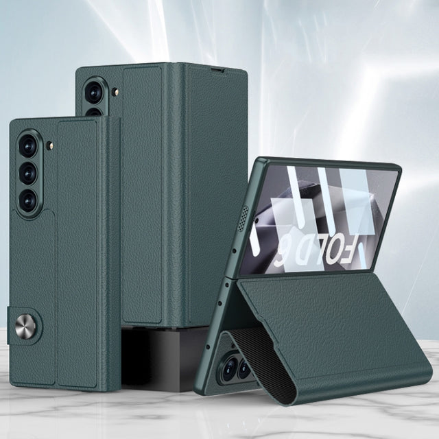 For Samsung Galaxy Z Fold6 GKK Integrated Flip Leather Phone Case(Green)
