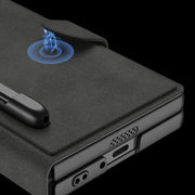 For Samsung Galaxy Z Fold6 GKK Integrated Armor Flip Leather Case with Pen Slot, Stylus Not Included(Black)
