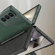 For Samsung Galaxy Z Fold6 GKK Integrated Armor Flip Leather Case with Pen Slot, Stylus Not Included(Litchi Texture)