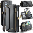For Samsung Galaxy Z Fold6 5G CaseMe C36 Card Slots Zipper Wallet RFID Anti-theft Leather Phone Case(Black) - free shipping - PMC Jewellery - Order now!