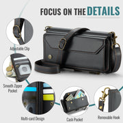 For Samsung Galaxy Z Fold6 5G CaseMe C36 Card Slots Zipper Wallet RFID Anti-theft Leather Phone Case(Black)