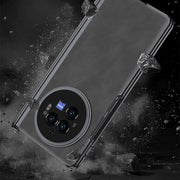 For vivo X Fold3 GKK Integrated Magnetic Fold Hinge Leather Shockproof Phone Case(Matte Green)