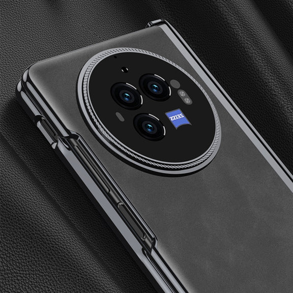For vivo X Fold3 Pro GKK Integrated Magnetic Fold Hinge Leather Shockproof Phone Case(Matte Brown)