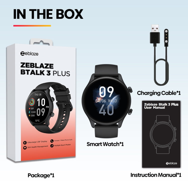 Zeblaze Btalk 3 Plus 1.39 inch Screen Fitness & Wellness Smart Watch Supports Voice Calling(Purple)