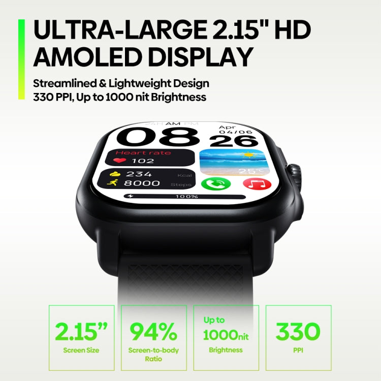 Zeblaze Beyond 3 Pro 2.15 inch Screen Stylish GPS Smartwatch Supports Bluetooth Calling(Black) - free shipping - PMC Jewellery - Order now!