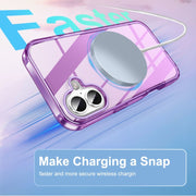 For iPhone 16 Plus Colorful MagSafe Magnetic PC Hybrid TPU Phone Case(Dark Purple)
