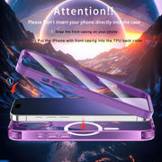 For iPhone 16 Plus Colorful MagSafe Magnetic PC Hybrid TPU Phone Case(Dark Purple)