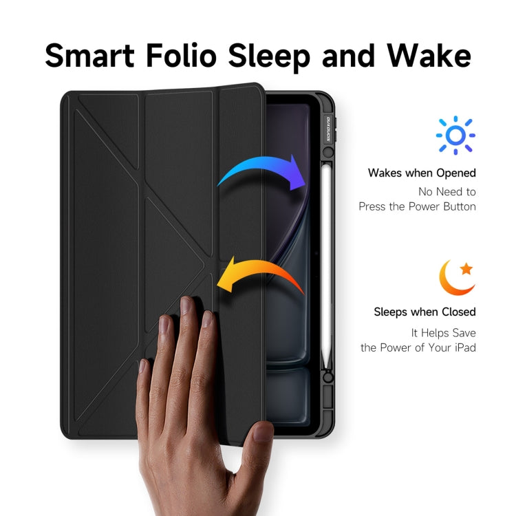 For iPad Air 13 2024 / 2025 DUX DUCIS Magi Series Smart Leather Tablet Case(Black) - iPad Air 13 2025 / 2024 Cases by DUX DUCIS | Online Shopping South Africa | PMC TechLife | Buy Now Pay Later Mobicred