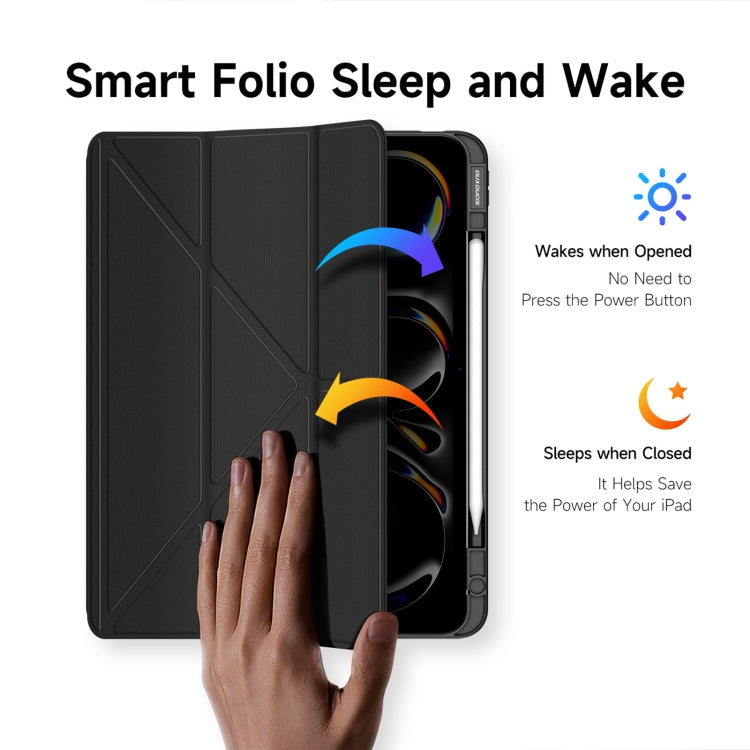 For iPad Pro 13 2024 DUX DUCIS Magi Series Smart Leather Tablet Case(Black) - free shipping - PMC Jewellery - Order now!