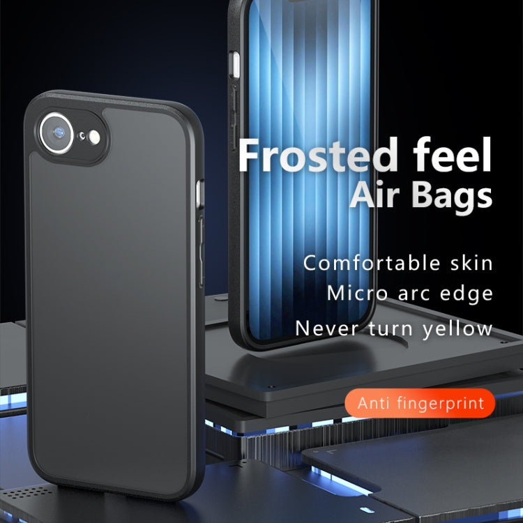 For iPhone 16e Armor Precise Hole PC Hybrid TPU Phone Case(Frosted Black) - iPhone 16e Cases by PMC Jewellery | Online Shopping South Africa | PMC Jewellery | Buy Now Pay Later Mobicred