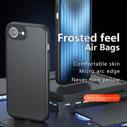 For iPhone 16e Armor Precise Hole PC Hybrid TPU Phone Case(Frosted Black) - iPhone 16e Cases by PMC Jewellery | Online Shopping South Africa | PMC Jewellery | Buy Now Pay Later Mobicred