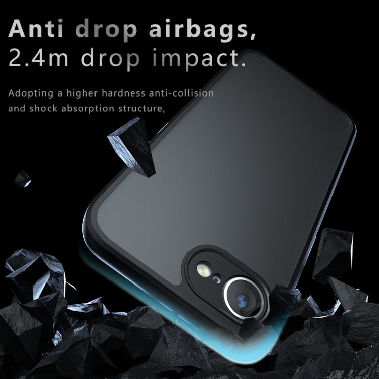 For iPhone 16e Armor Precise Hole PC Hybrid TPU Phone Case(Frosted Black) - iPhone 16e Cases by PMC Jewellery | Online Shopping South Africa | PMC Jewellery | Buy Now Pay Later Mobicred