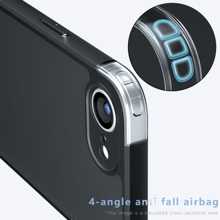 For iPhone 16e Armor Precise Hole PC Hybrid TPU Phone Case(Frosted Black) - iPhone 16e Cases by PMC Jewellery | Online Shopping South Africa | PMC Jewellery | Buy Now Pay Later Mobicred