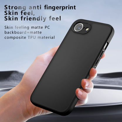For iPhone 16e Armor Precise Hole PC Hybrid TPU Phone Case(Frosted Black) - iPhone 16e Cases by PMC Jewellery | Online Shopping South Africa | PMC Jewellery | Buy Now Pay Later Mobicred