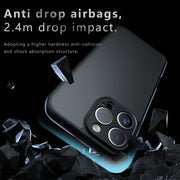 For iPhone 16 Pro Armor Precise Hole PC Hybrid TPU Phone Case(Frosted Black)