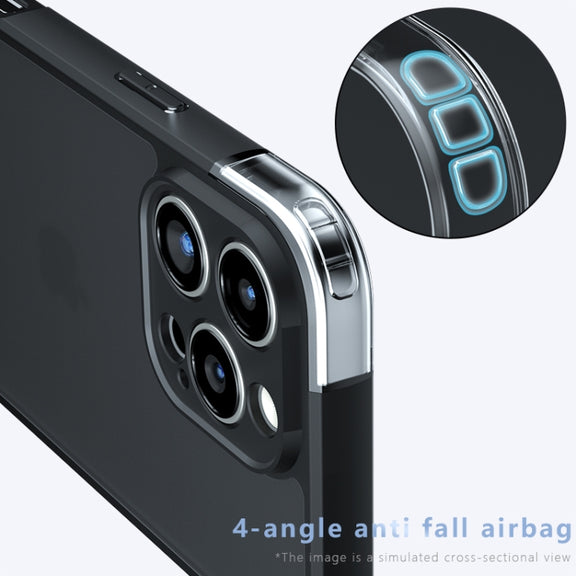 For iPhone 16 Pro Armor Precise Hole PC Hybrid TPU Phone Case(Frosted Black)