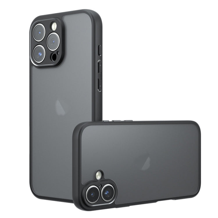 For iPhone 16 Pro Max Armor Precise Hole PC Hybrid TPU Phone Case(Frosted Black) - iPhone 16 Pro Max Cases by PMC TechLife | Online Shopping South Africa | PMC TechLife | Buy Now Pay Later Mobicred