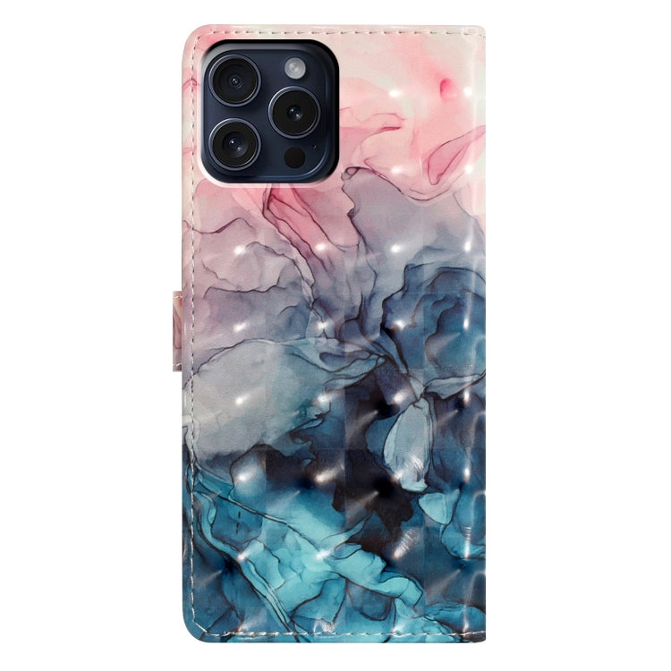 For iPhone 16 Pro Max 3D Pattern Leather Phone Case(3D Pink Blue Marble) - iPhone 16 Pro Max Cases by PMC TechLife | Online Shopping South Africa | PMC TechLife | Buy Now Pay Later Mobicred