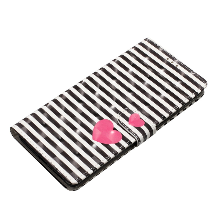For Motorola Edge 2024 3D Pattern Leather Phone Case(Striped Heart) - Motorola Cases by PMC Jewellery | Online Shopping South Africa | PMC Jewellery | Buy Now Pay Later Mobicred