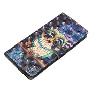 For Motorola Edge 2024 3D Pattern Leather Phone Case(Big-eyed owl)