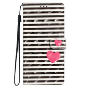 For Motorola Moto G Stylus 5G 2024 3D Pattern Leather Phone Case(Striped Heart)