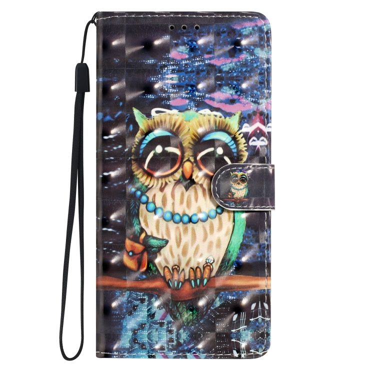 For Motorola Moto G Stylus 5G 2024 3D Pattern Leather Phone Case(Big-eyed owl)
