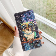 For Motorola Moto G Stylus 5G 2024 3D Pattern Leather Phone Case(Big-eyed owl)