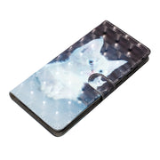For Motorola Moto G Stylus 5G 2024 3D Pattern Leather Phone Case(White Cat)