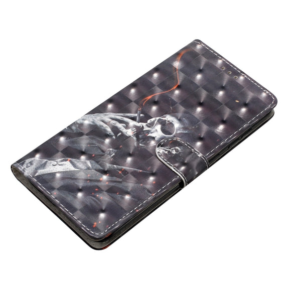 For Motorola Moto G Stylus 5G 2024 3D Pattern Leather Phone Case(Skull)