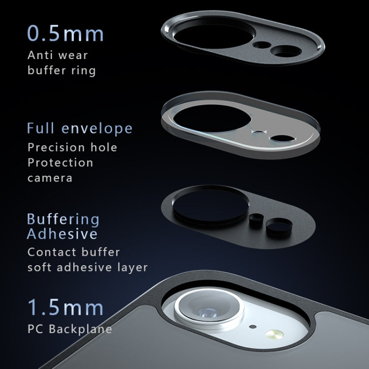 For iPhone 16e Armor Precise Hole PC Hybrid TPU Phone Case(Transparent) - iPhone 16e Cases by PMC TechLife | Online Shopping South Africa | PMC TechLife | Buy Now Pay Later Mobicred