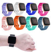 For Fitbit Versa 2 Breathable Silicone Watch Band, Size: Small(Gray)