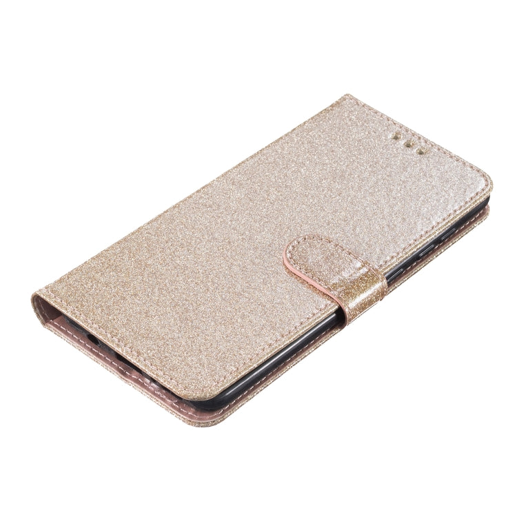 For iPhone 16 Glitter Powder Flip Leather Phone Case(Gold) - iPhone 16 Cases by PMC TechLife | Online Shopping South Africa | PMC TechLife | Buy Now Pay Later Mobicred
