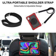 For Lenovo Tab M11 / Xiaoxin Pad 11 2024 360 Degree Rotation PC Contrast Silicone Tablet Case(Red + Black)
