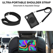 For Lenovo Tab M11 / Xiaoxin Pad 11 2024 360 Degree Rotation PC Contrast Silicone Tablet Case(Black)