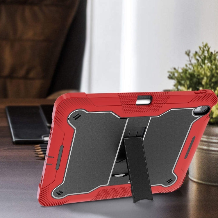 For iPad Air 13 2024 Shockproof Silicone Hybrid PC Tablet Case with Holder(Black + Red) - iPad Air 13 2025 / 2024 Cases by PMC TechLife | Online Shopping South Africa | PMC TechLife | Buy Now Pay Later Mobicred