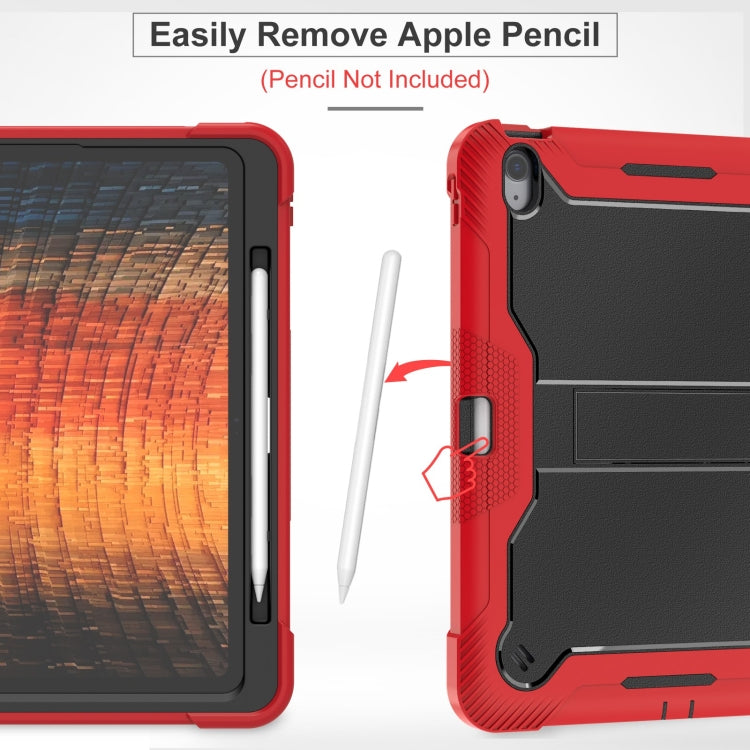 For iPad Air 13 2024 Shockproof Silicone Hybrid PC Tablet Case with Holder(Black + Red) - iPad Air 13 2025 / 2024 Cases by PMC TechLife | Online Shopping South Africa | PMC TechLife | Buy Now Pay Later Mobicred