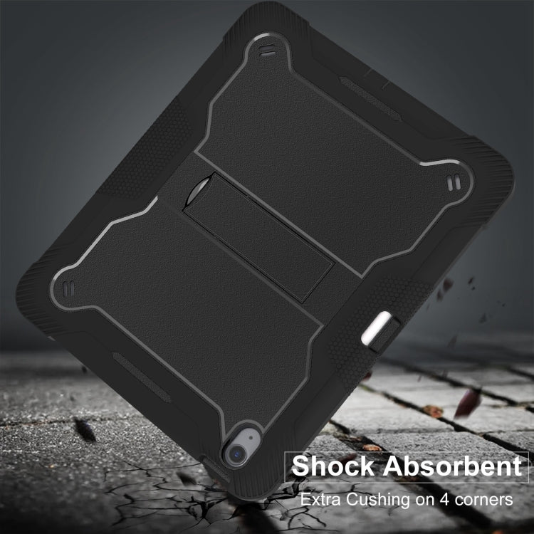 For iPad Air 13 2024 Shockproof Silicone Hybrid PC Tablet Case with Holder(Black) - iPad Air 13 2024 Cases by PMC TechLife | Online Shopping South Africa | PMC TechLife | Buy Now Pay Later Mobicred