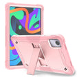 For Lenovo Tab M11 / Xiaoxin Pad 11 2024 Shockproof Silicone Hybrid PC Tablet Case with Holder(Rose Gold) - free shipping - PMC TechLife - Order now!