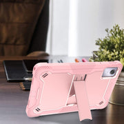 For Lenovo Tab M11 / Xiaoxin Pad 11 2024 Shockproof Silicone Hybrid PC Tablet Case with Holder(Rose Gold)