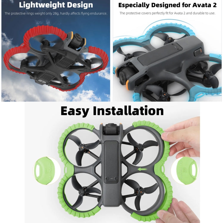 For DJI Avata 2 Sunnylife Drone Anti-Collision Protective Cover Combo Case Kit(Black) - Cases & Bags by Sunnylife | Online Shopping South Africa | PMC Jewellery | Buy Now Pay Later Mobicred