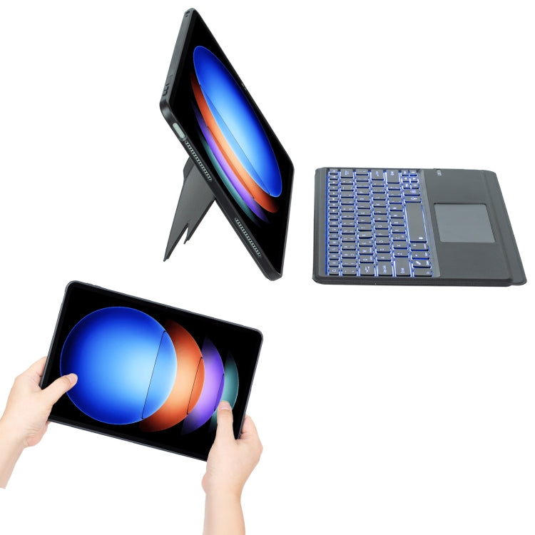 For Xiaomi Pad 6S Pro 12.4 T0N10-AS Detachable Rotating Backlit Touch Bluetooth Keyboard Case(Black) - Xiaomi Keyboard by PMC TechLife | Online Shopping South Africa | PMC TechLife | Buy Now Pay Later Mobicred